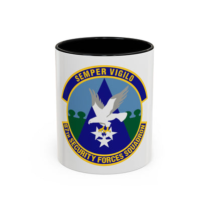 87 Security Forces Squadron AMC (U.S. Air Force) Accent Coffee Mug