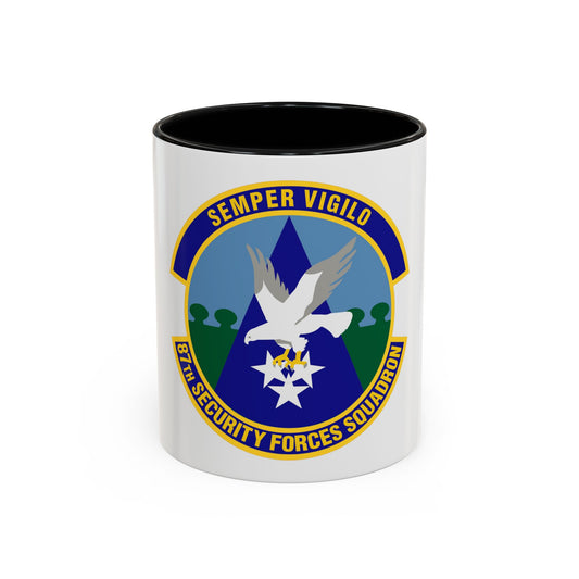 87 Security Forces Squadron AMC (U.S. Air Force) Accent Coffee Mug
