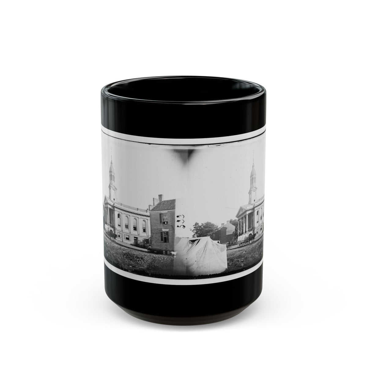 Warrenton, Va. Courthouse (U.S. Civil War) Black Coffee Mug
