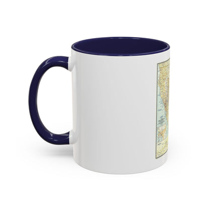 USA - California (1954) (Map) Accent Coffee Mug