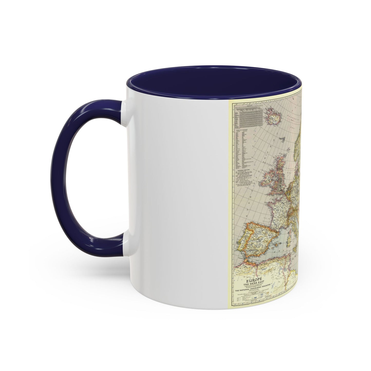 Europe and the Near East (1943) (Map) Accent Coffee Mug