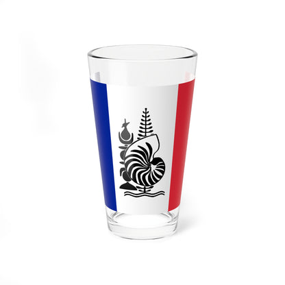Flag of New Caledonia with Emblem (France) Pint Glass 16oz