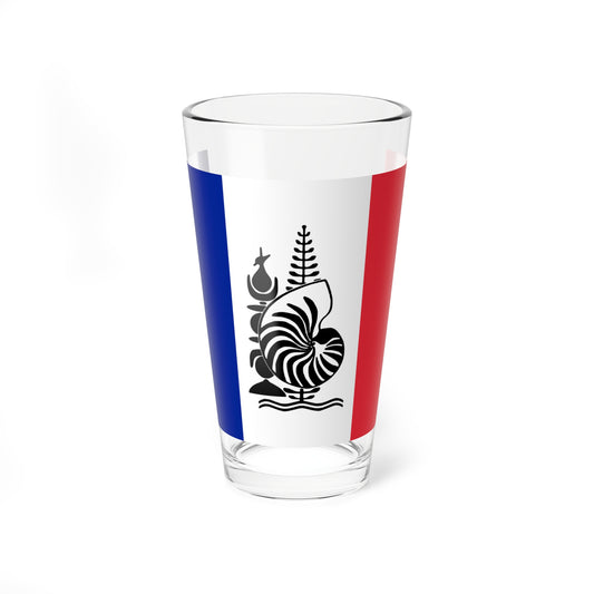 Flag of New Caledonia with Emblem (France) Pint Glass 16oz