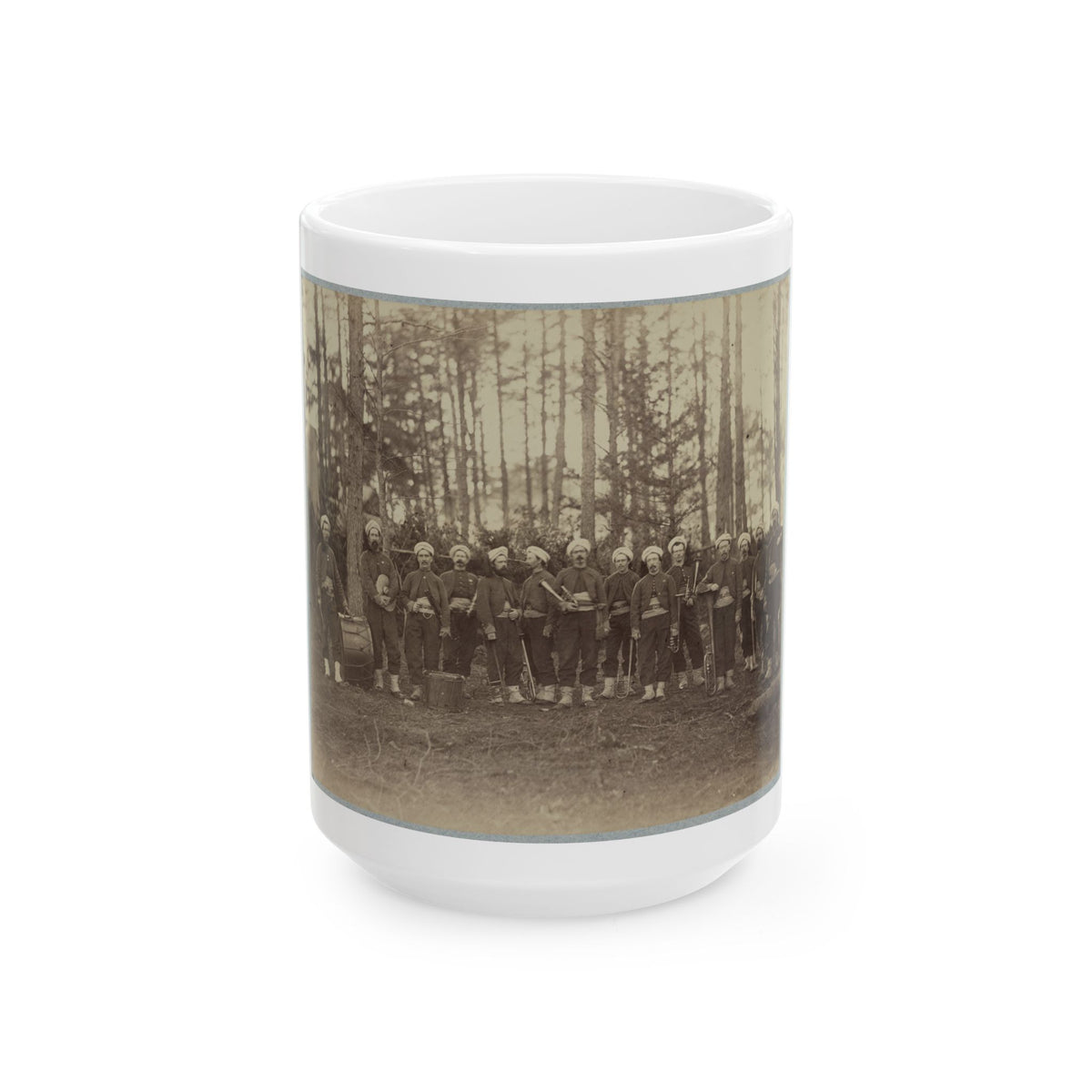 Band Of 114th Pennsylvania Infantry In Front Of Petersburg, Va., August, 1864 (U.S. Civil War) White Coffee Mug