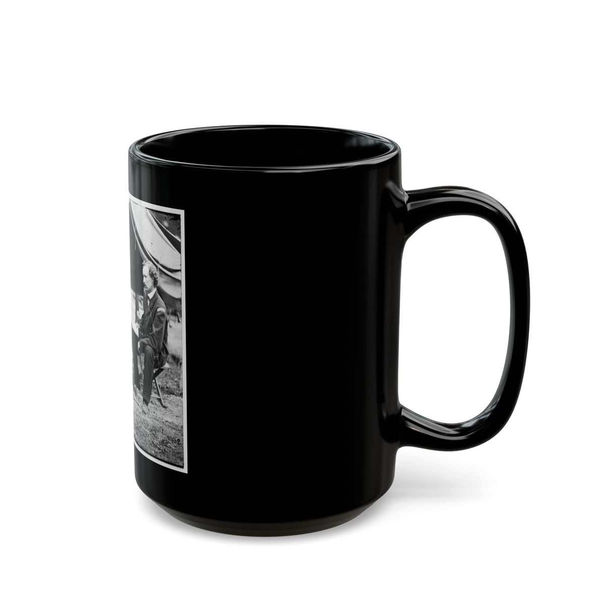 The Peninsula, Va. Lt. George A. Custer With Dog (U.S. Civil War) Black Coffee Mug