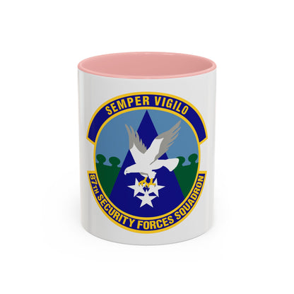 87 Security Forces Squadron AMC (U.S. Air Force) Accent Coffee Mug