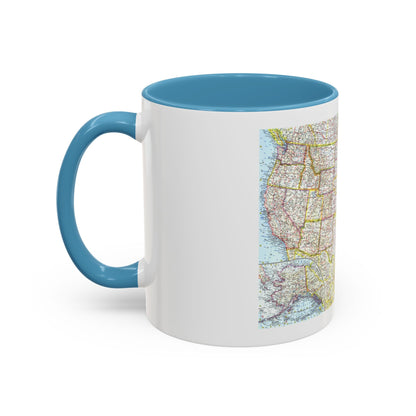 USA - The United States (1961) (Map) Accent Coffee Mug