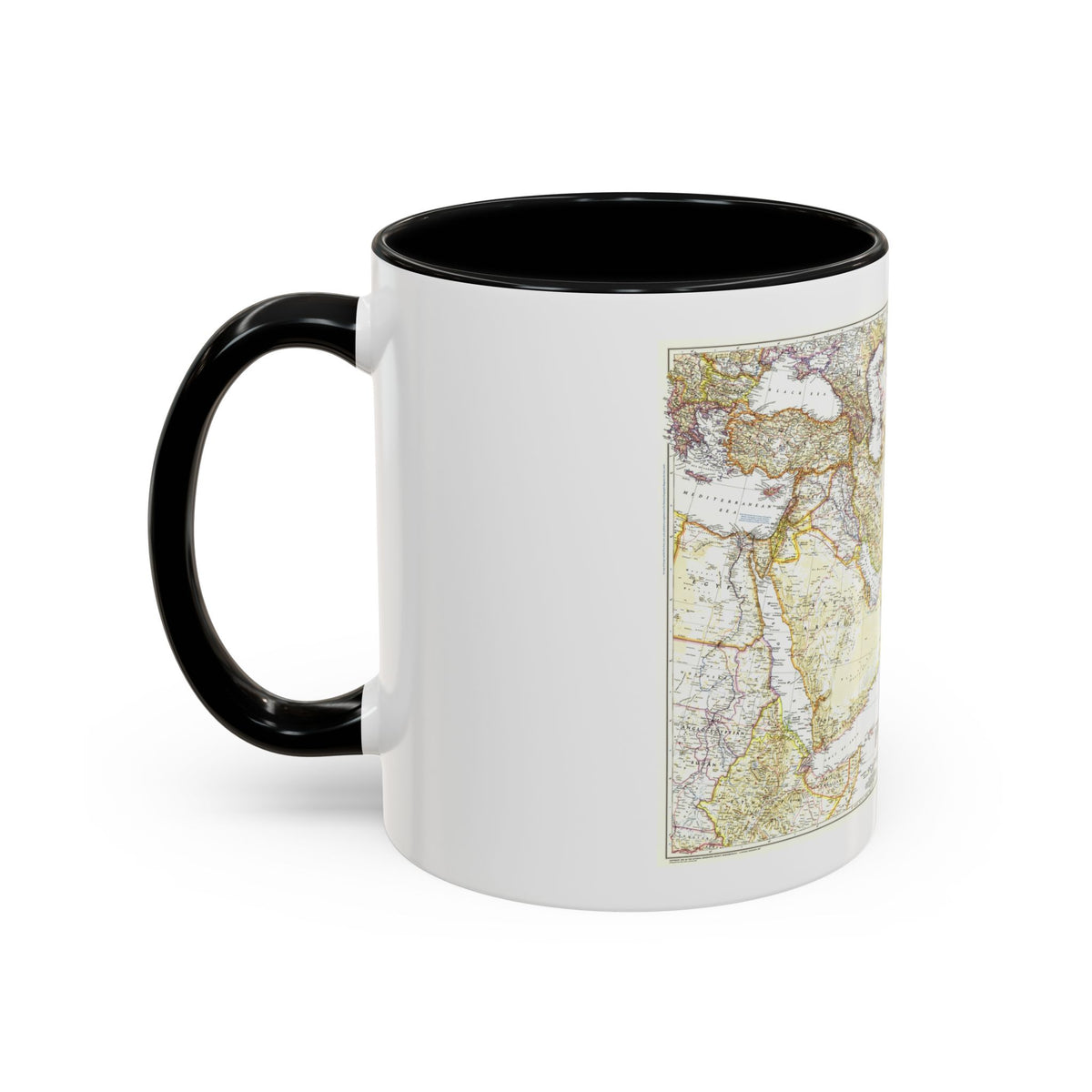 Asia - Southwest (1952) (Map) Accent Coffee Mug