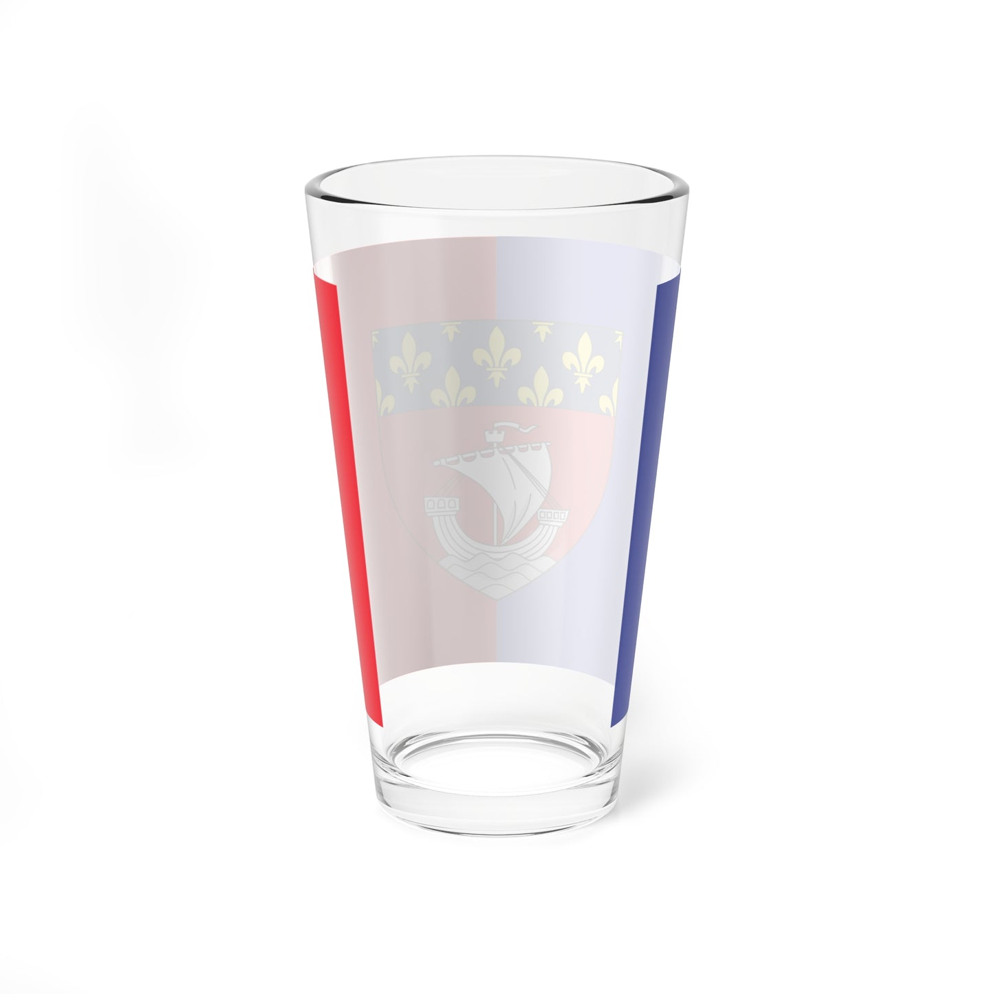 Flag of Paris with shield (France) Pint Glass 16oz