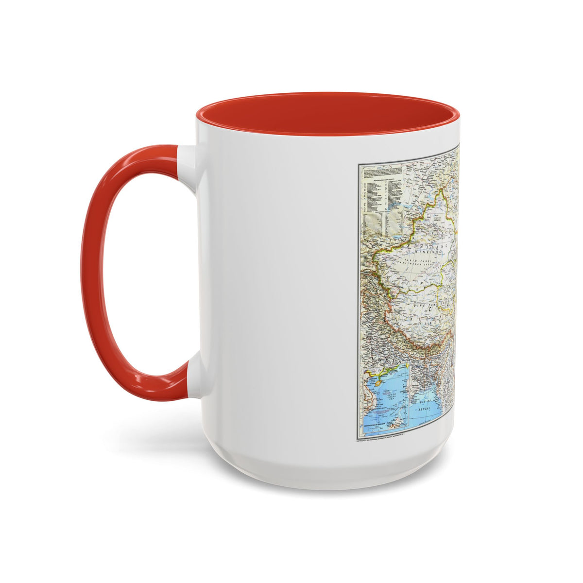 China 1 (1991) (Map) Accent Coffee Mug
