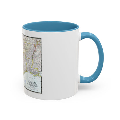 USA - South Central (1947) (Map) Accent Coffee Mug