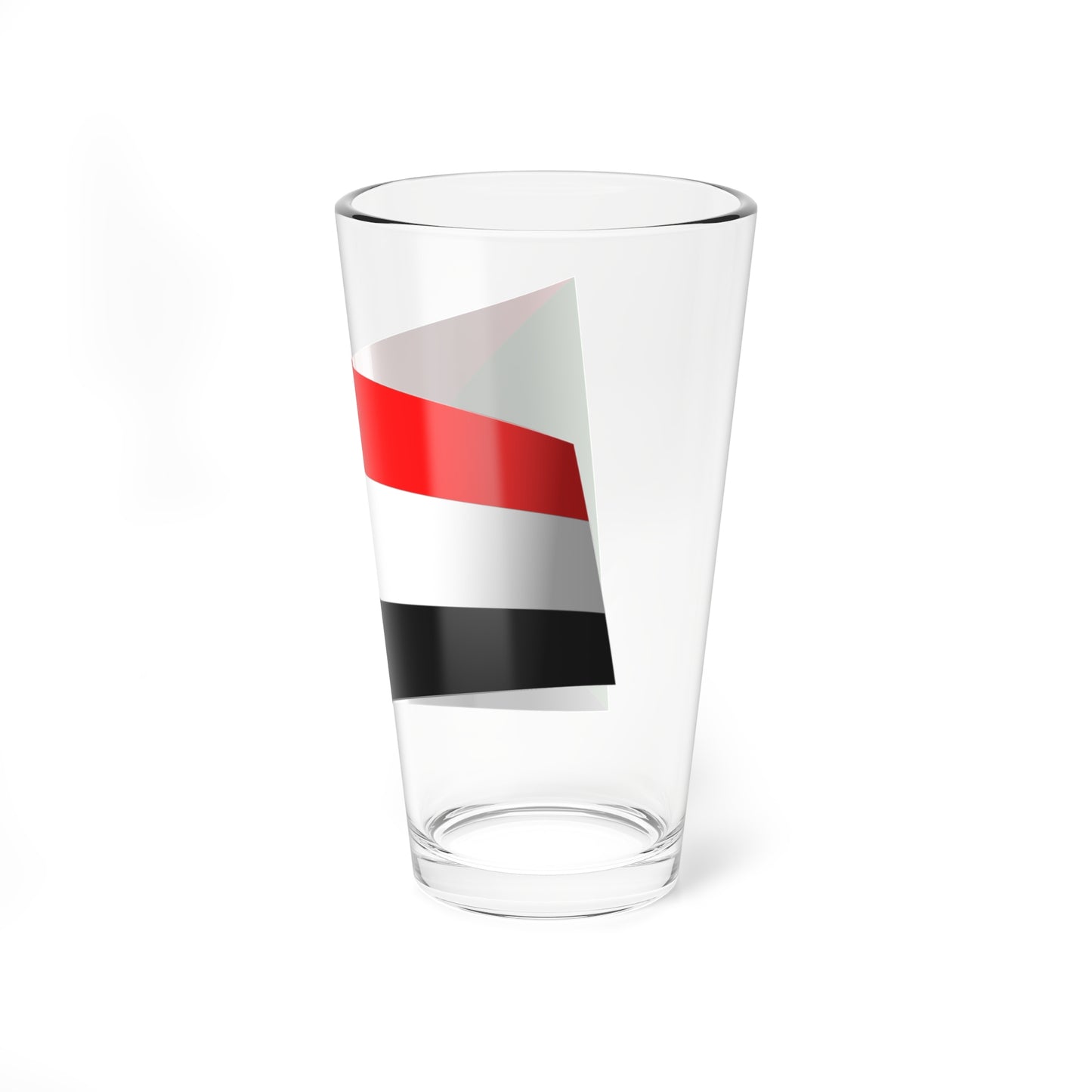 Sudan Flag - iconic waving (Sudan) Pint Glass 16oz