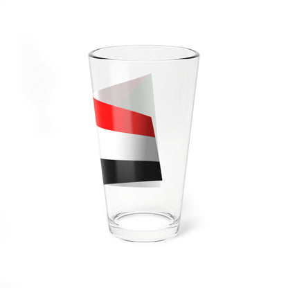 Sudan Flag - iconic waving (Sudan) Pint Glass 16oz