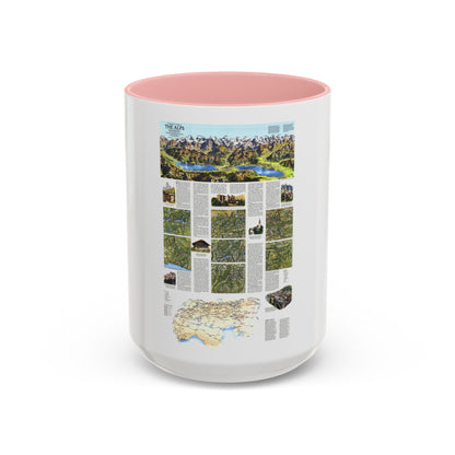 Alps, The - A Traveller's Map (1985) (Map) Accent Coffee Mug