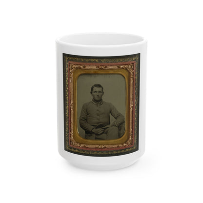 William Snodgrass Of An Unidentified Virginia Infantry Regiment With Underhammer Pistol (U.S. Civil War) White Coffee Mug