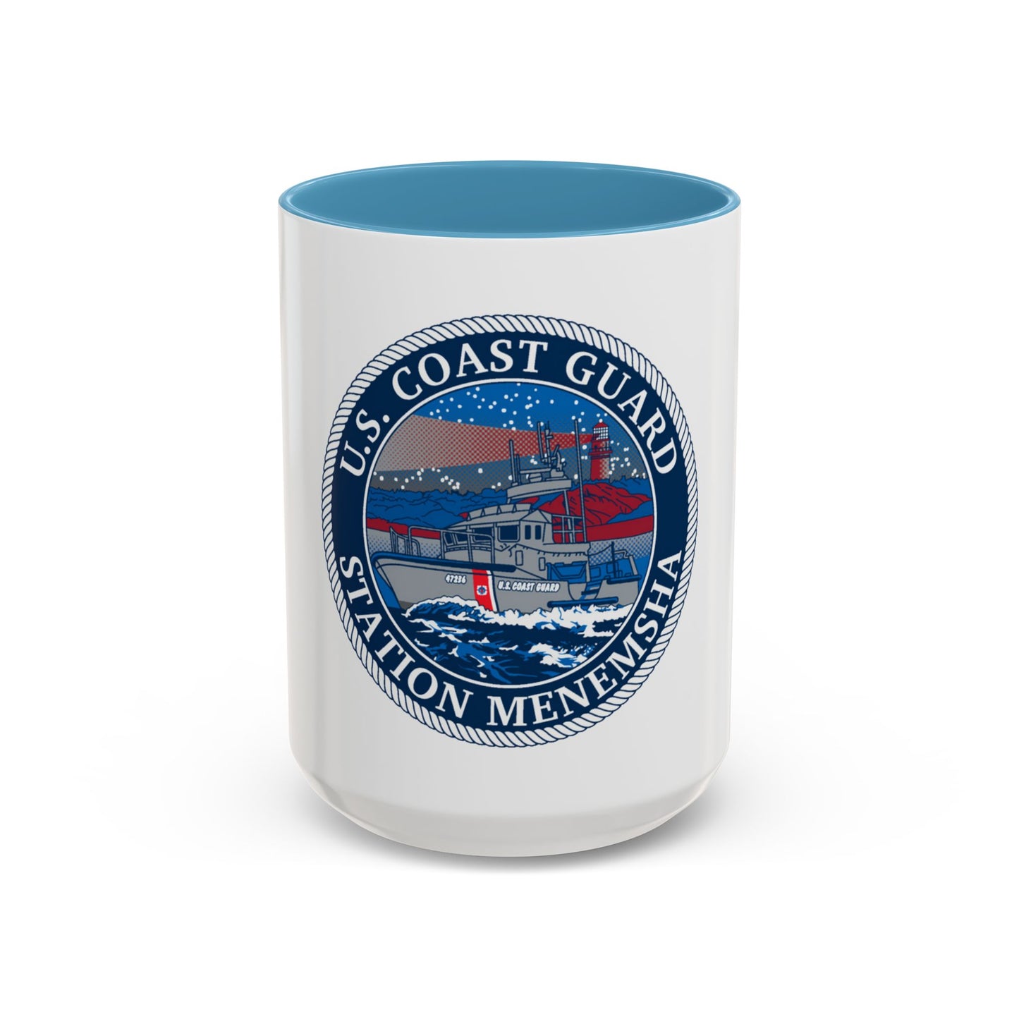 USCG STA MENEMSHA (U.S. Coast Guard) Accent Coffee Mug