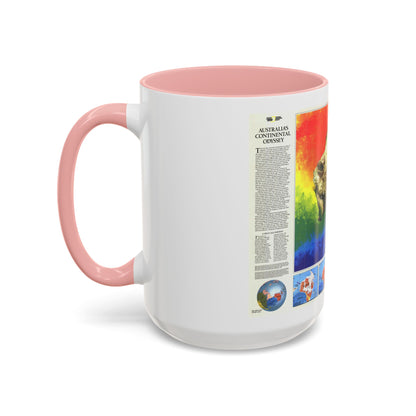 Australia's Continental Odyssey (1988) (Map) Accent Coffee Mug