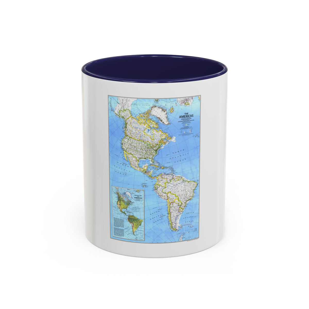 Americas, The (1979) (Map) Accent Coffee Mug