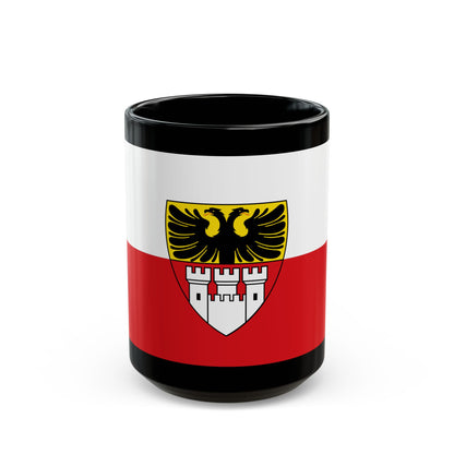 Flag of Duisburg mit Wappen Germany - Black Coffee Mug-15oz-Go Mug Yourself