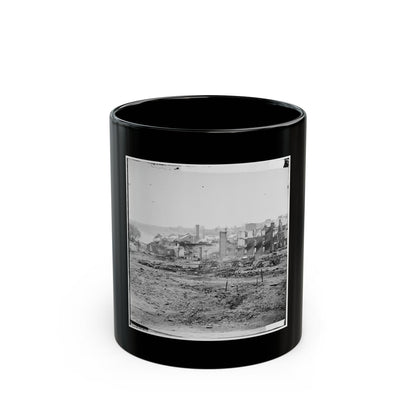 Richmond, Va. Guns And Ruined Buildings Near The Tredegar Iron Works (U.S. Civil War) Black Coffee Mug