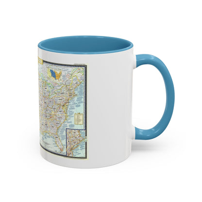 USA - An Historical Map (1953) (Map) Accent Coffee Mug