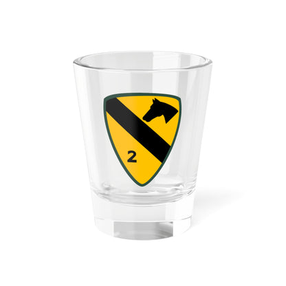 Verre à liqueur 1,5 oz de la 2e brigade de la 1re division de cavalerie (armée américaine)