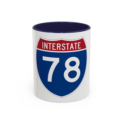 Interstate 78 (U.S. Highways) Accent Coffee Mug