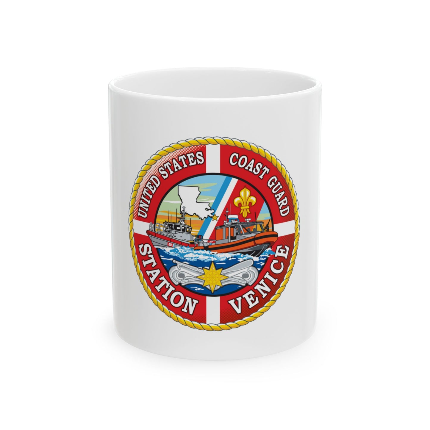 USCG Station Venice (U.S. Coast Guard) White Coffee Mug