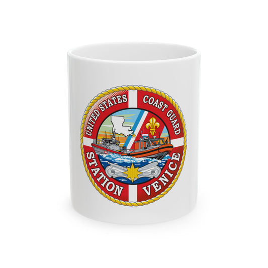 USCG Station Venice (U.S. Coast Guard) White Coffee Mug