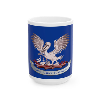 LOUISIANA PELICAN FLAG (United States) White Coffee Mug