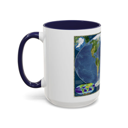 World Map - Satellite (2001) (Map) Accent Coffee Mug