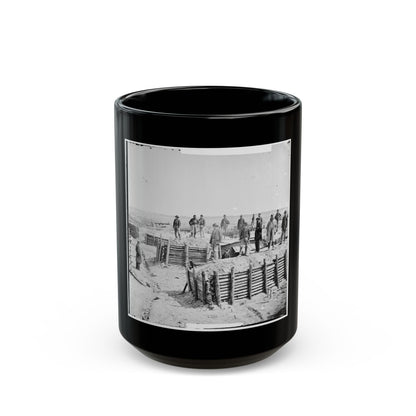 Petersburg, Va. Breastworks Of The Confederate Fort Mahone ( Fort Damnation ) (U.S. Civil War) Black Coffee Mug
