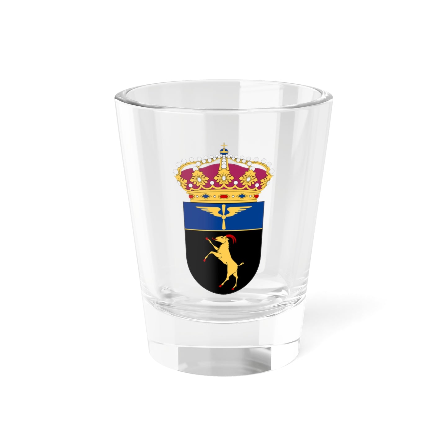 Hälsinge flygflottilj vapen (Sweden) (Coat of Arms) Shot Glass 1.5oz