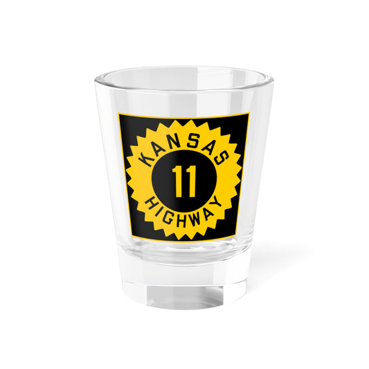 K-11 1926 (Kansas) (Road Sign) Shot Glass 1.5oz