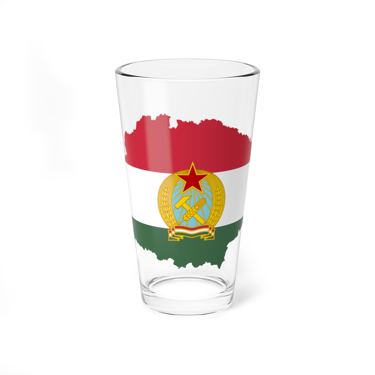Flag-map of Greater Hungary Rakosi coat of arms (Hungary) Pint Glass 16oz