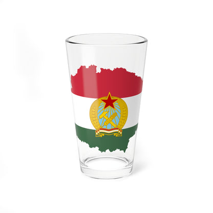 Flag-map of Greater Hungary Rakosi coat of arms (Hungary) Pint Glass 16oz