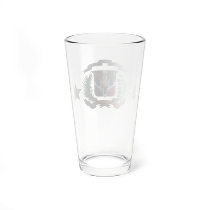 Dominican Republics Military Major General and Vice Admiral Rank Insignia (Military Rank) Pint Glass 16oz