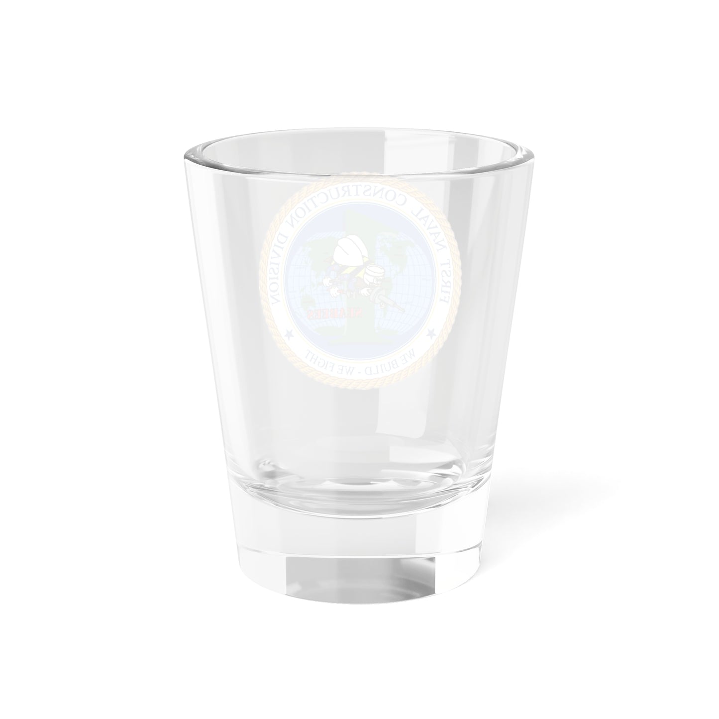 1st Naval Construction Div Seabee (U.S. Navy) Shot Glass 1.5oz