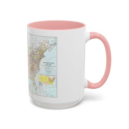 USA - The United States (1940) (Map) Accent Coffee Mug