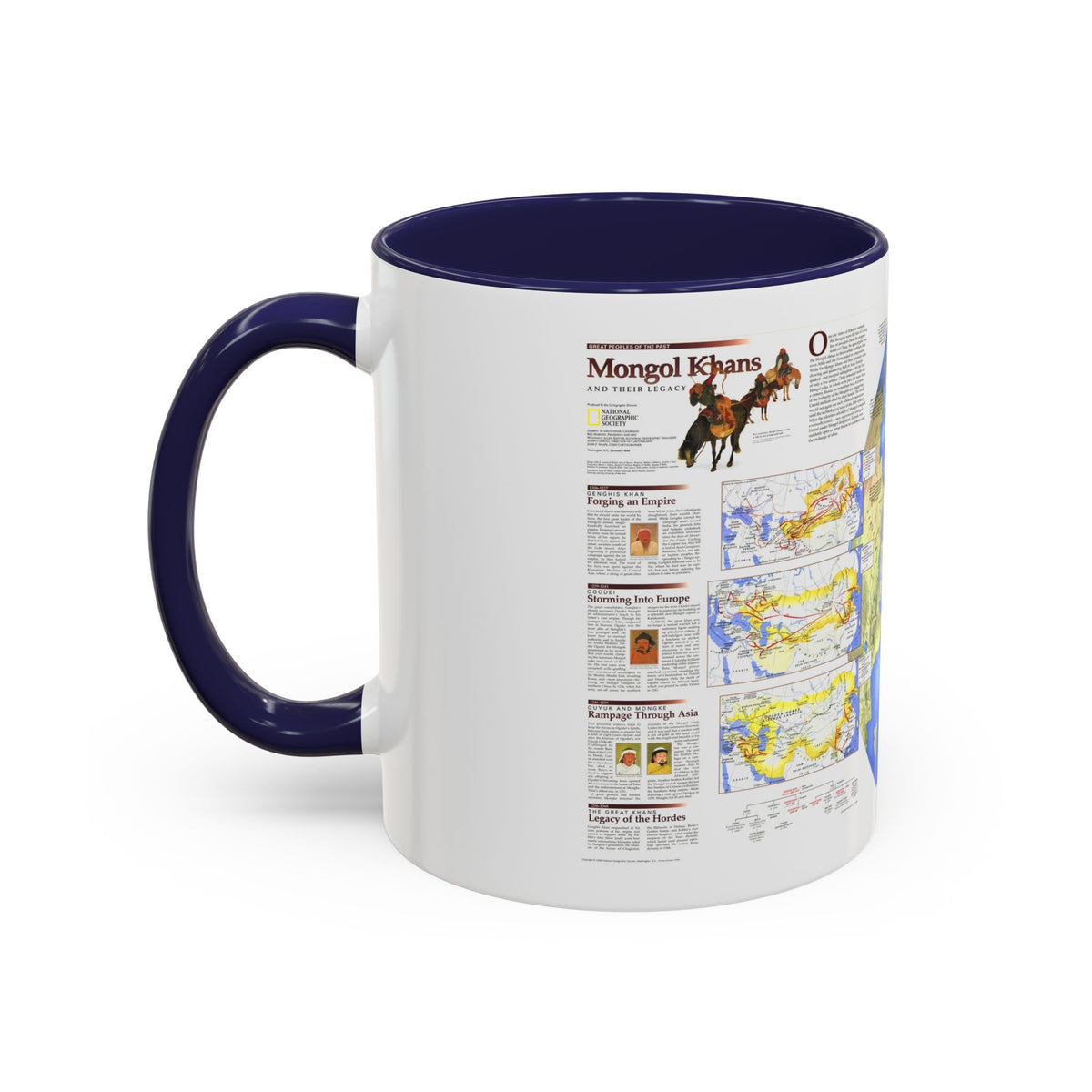 Mongol Khans and Their Legacy (1996) (Map) Accent Coffee Mug