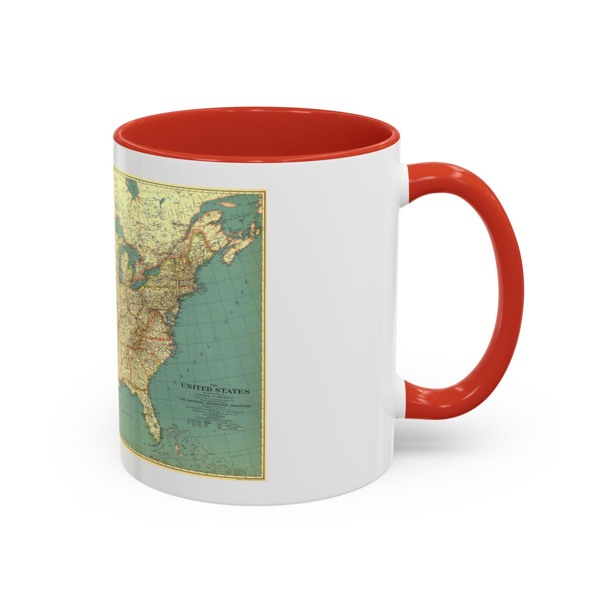 USA - The United States (1933) (Map) Accent Coffee Mug