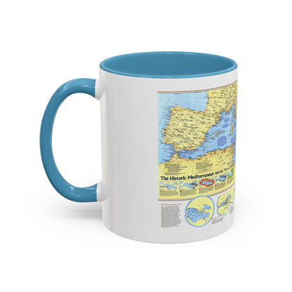 Mediterranean - Historic , 800 BC to AD 1500 (1982) (Map) Accent Coffee Mug