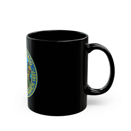 Seal of Chicago Illinois - Black Coffee Mug