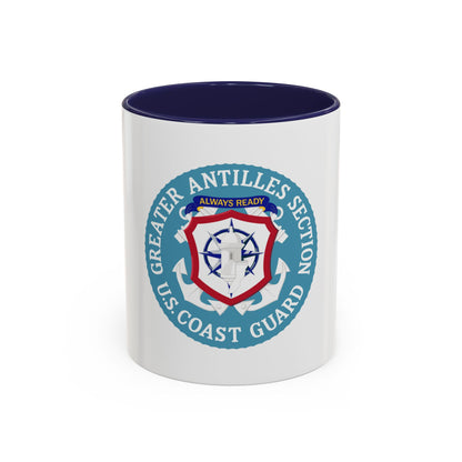 USCG Greater Antilles Section (U.S. Coast Guard) Accent Coffee Mug