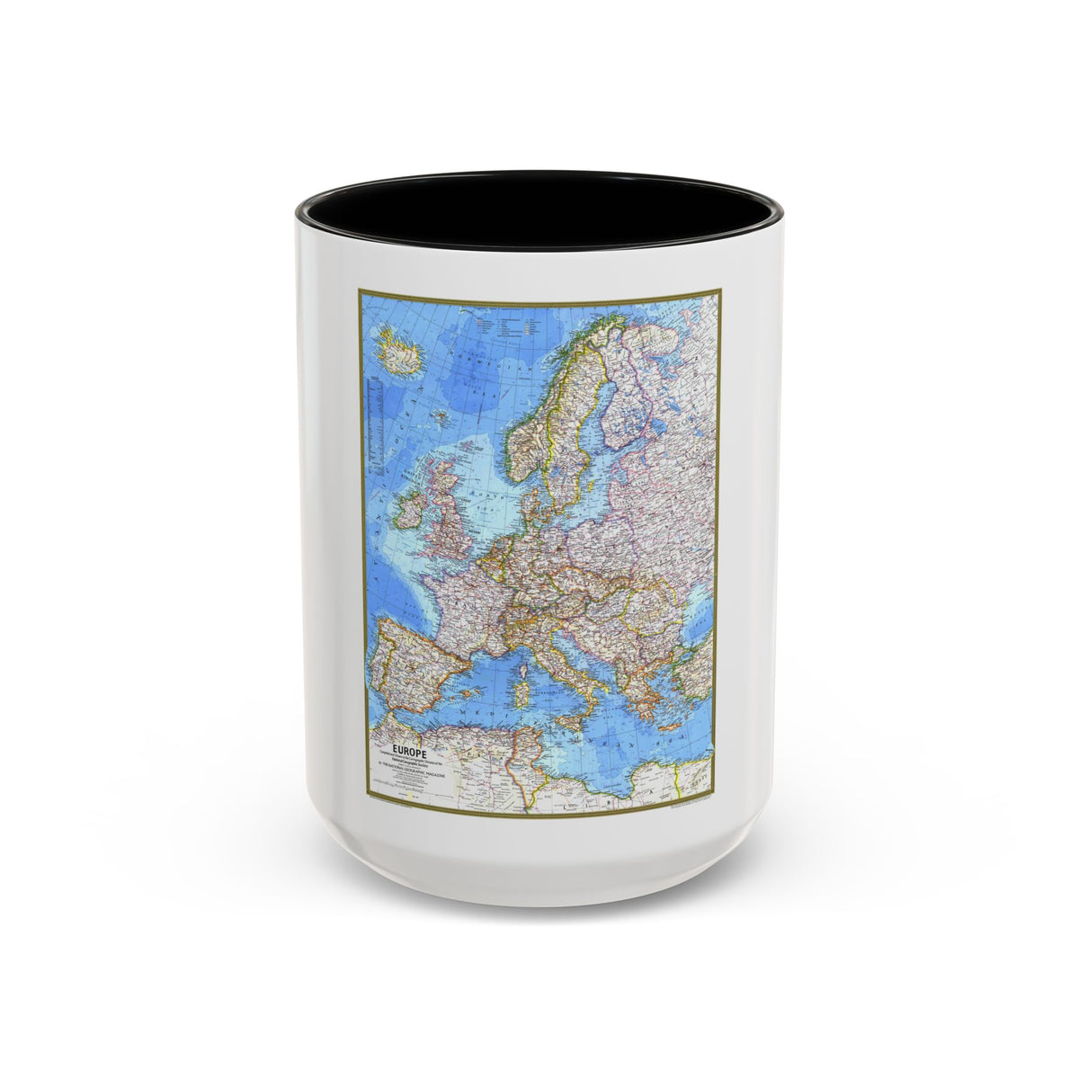 Europe (1977) (Map) Accent Coffee Mug