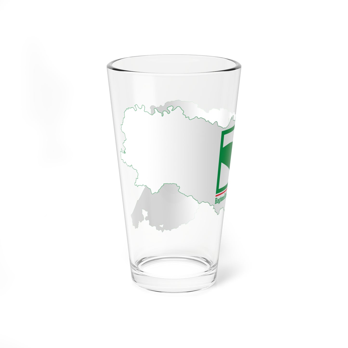 Flag map of Emilia-Romagna (Italy) Pint Glass 16oz