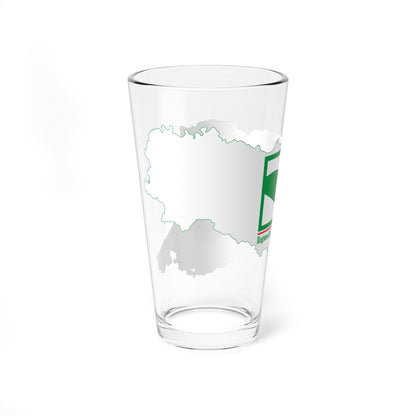 Flag map of Emilia-Romagna (Italy) Pint Glass 16oz
