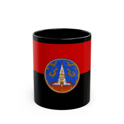 Flag of Nakhon Phanom Province Thailand - Black Coffee Mug-11oz-Go Mug Yourself