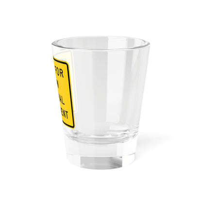 MUTCD-CA SW58 (California) (Road Sign) Shot Glass 1.5oz