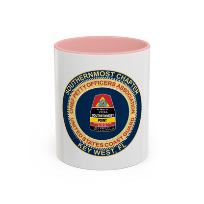 USCG CPOA Key West FL Southernmost Chapter (U.S. Coast Guard) Accent Coffee Mug